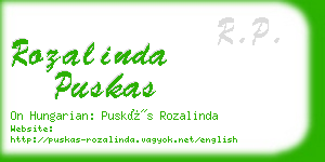 rozalinda puskas business card